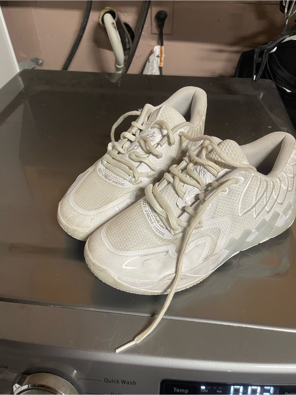 Puma Melo White Sneakers with Multicolor Galaxy Insole
